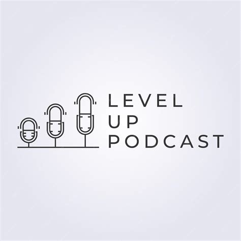 Premium Vector | Level up graph chart podcast talk logo vector ...