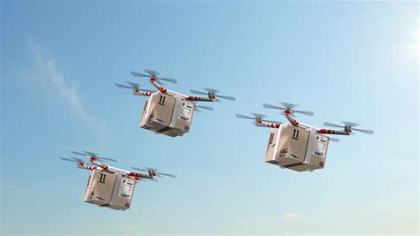 Delivery Drones - Drone Quadrocopter Delivers A Package - Fast ...