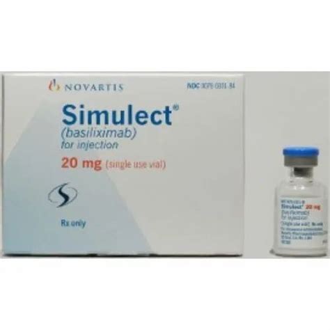 Novartis Simulect Basiliximab, Dosage Form: 10mg & 20mg, Packaging: Box at best price in Thane