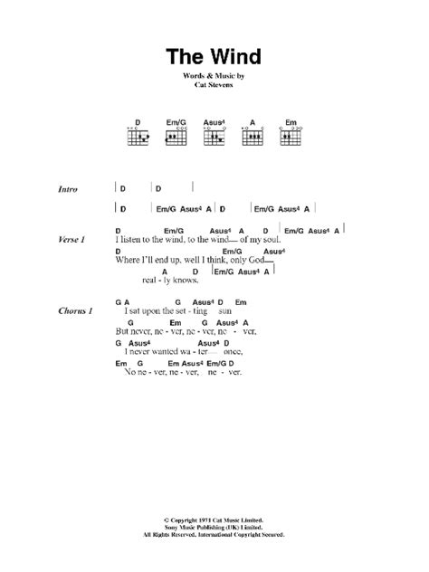 The Wind by Cat Stevens - Guitar Chords/Lyrics - Guitar Instructor