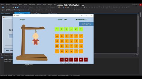 Hangman Game with C# Programming Language (Adam Asmaca Oyunu) - YouTube