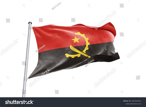 Waving Flag Angola White Background Angola Stock Photo 2267027811 ...