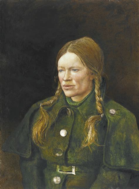 Prussian girl (from the series "Helga"), 1974, 55×75 cm by Andrew Wyeth: History, Analysis ...