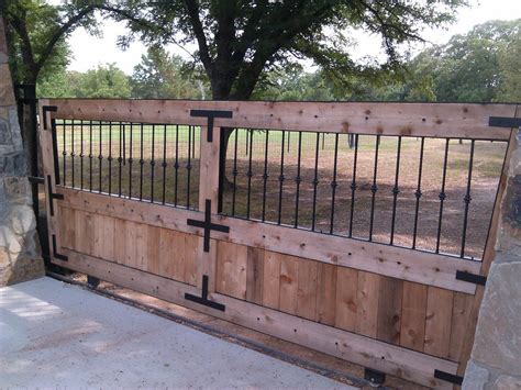 Wood/Wrought Iron Custom Built Slide Gate | Wood/Wrought Iro… | Flickr Entrance Gates Driveway ...