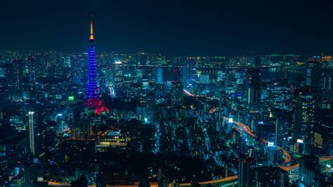 Download wallpaper 2560x1440 tokyo, night city, skyscrapers widescreen ...