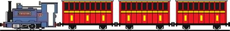 Sir Handel Pulling The Red Skarloey Coaches by masterpeace23 on DeviantArt