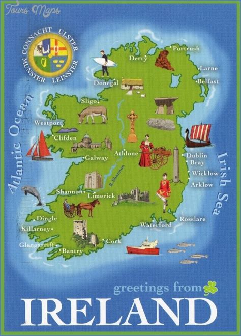 Ireland tourist, Ireland map, Tourist map