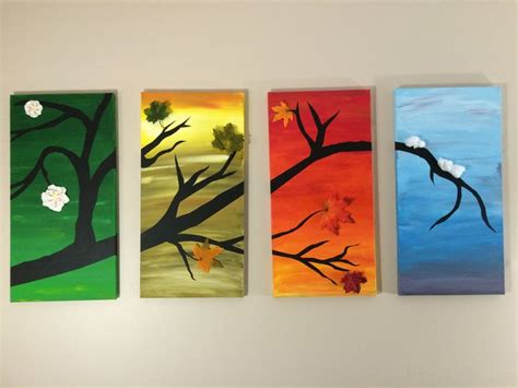 Four Seasons 3D wall art | Homemade wall art, Tree art, Painting