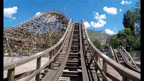 Roller Coaster at Lagoon Amusement Park - HD Front Seat POV - YouTube