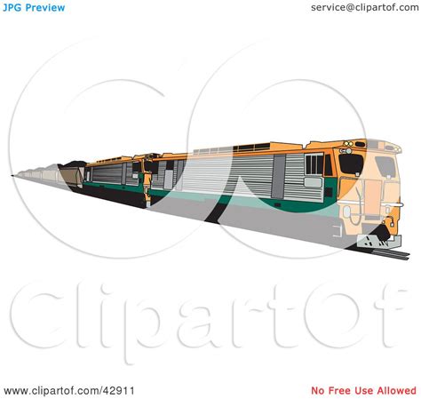 Clipart Illustration of an Industrial Coal Train by Dennis Holmes ...