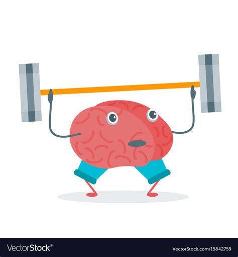 Cartoon brain activity Royalty Free Vector Image