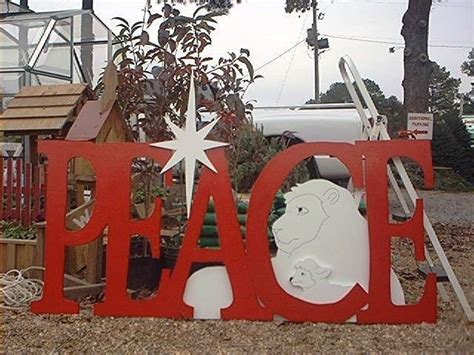 Details about PEACE Sign Christmas Yard Art Decoration | Christmas yard ...