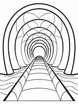 Play Tunnel coloring Book pages For Children And Adults With Vector  sketch template