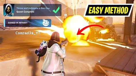 How to EASILY Throw and detonate a Gas Can Fortnite - YouTube