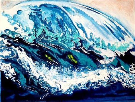 The Great Wave Painting by Rabia Patel | Saatchi Art