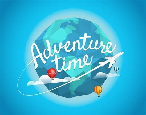 Premium Vector | Adventure time vector illustration. travel concept ...