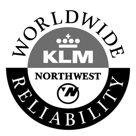 Northwest Airlines KLM Logo Black and White – Brands Logos