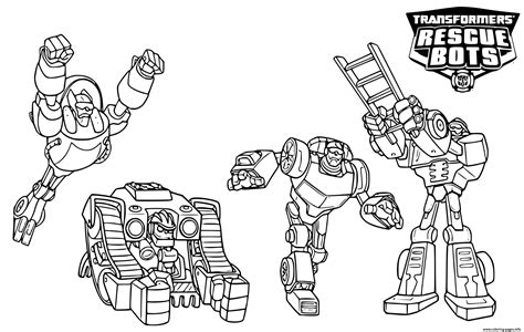 Rescue Bots Chase Coloring Pages Printable Coloring Pages