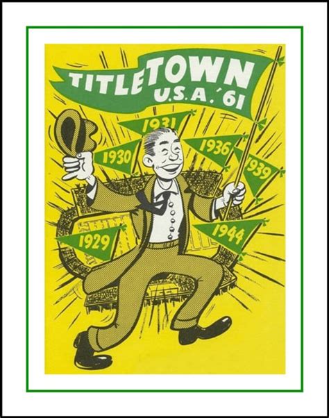 Rare Vintage 1940s Green Bay Packers Memorabilia Title Town Poster #2 ...