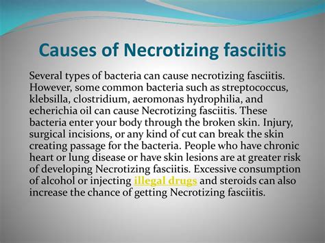 PPT - Necrotizing Fasciitis: Symptoms, Causes, Diagnosis and Treatment PowerPoint Presentation ...