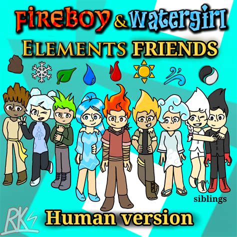 Fireboy n Watergirl Elements Friends Human Version by RKspeedster on ...