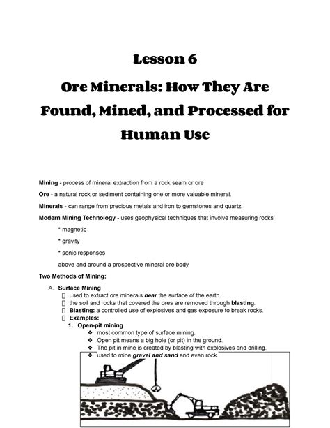 Lesson 7 - Ore Minerals and How Fossil Fuels are Formed - Lesson 6 Ore Minerals: How They Are ...