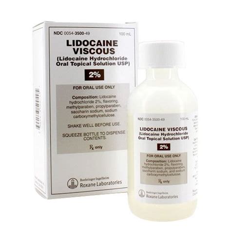 Lidocaine Oral Solution 2%, 100mL - Ophthalmic Anesthetics