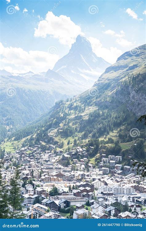 Zermatt and Matterhorn on the Background, Switzerland Stock Photo ...