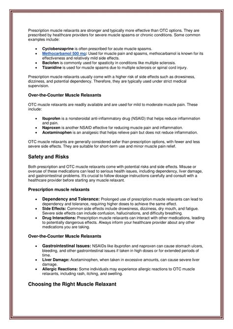 PPT - Prescription vs. Over-the-Counter Muscle Relaxants: What You Need to Know PowerPoint ...