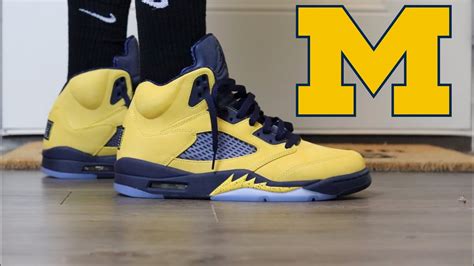 REVIEW AND ON FEET OF THE AIR JORDAN 5 MICHIGAN "INSPIRE"! ARE THEY ...