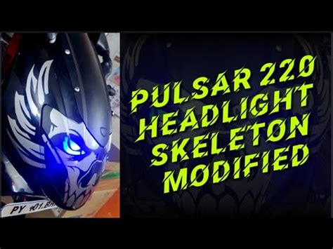 Pulsar 220 headlight stickers modified - YouTube