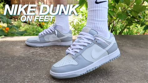 NIKE DUNK LOW TWO TONE GREY ON FEET! - YouTube