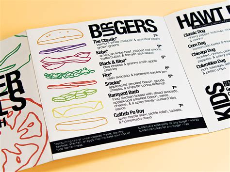 Menu Redesign: The Burger Stand on Behance