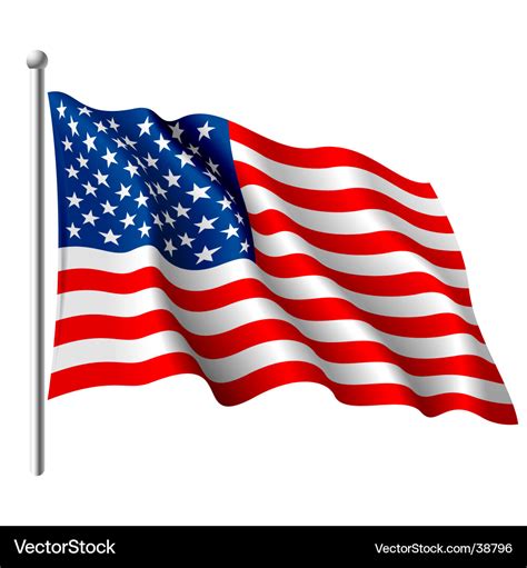 American flag Royalty Free Vector Image - VectorStock