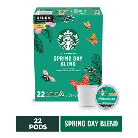 Starbucks Spring Day Blend Medium Roast, Keurig Coffee Pods, 22 Count Box - Walmart.com ...