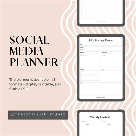 Social Media Planner Template Social Media Printable - Etsy