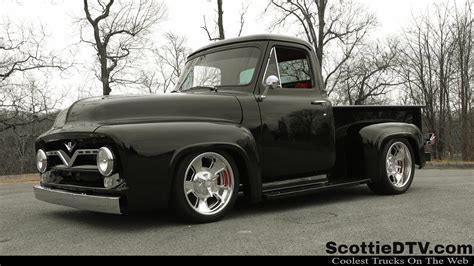 ScottieDTV - Coolest Cars On The Web 1955 Ford F100 Custom Pickup Truck Steve Holcomb Pro Auto ...