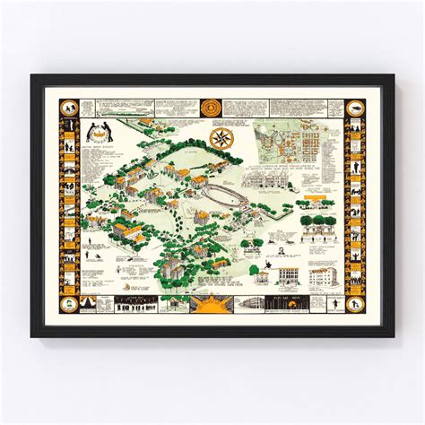 Syracuse University Map 1926 Old Map of Syracuse University Vintage Art ...