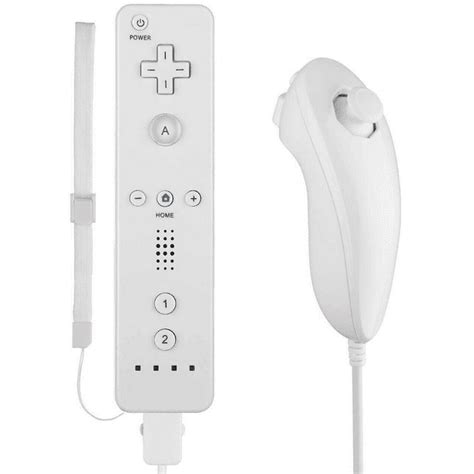 White Remote Wiimote Nunchuck Controller Set Combo for Nintendo Wii And ...