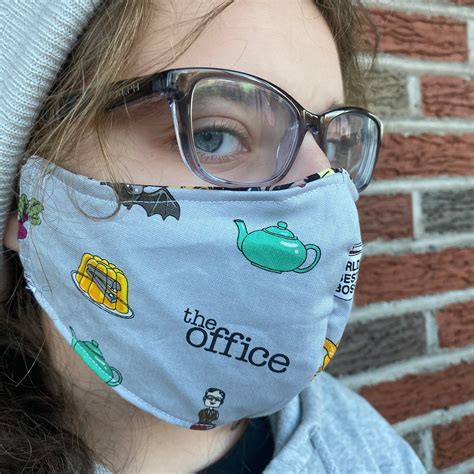 Reversible Office Dwight Schrute Face Mask 3 Layers | Etsy