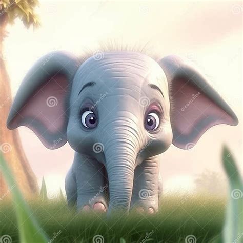 Cute Elephant Animation stock illustration. Illustration of animation - 282093740