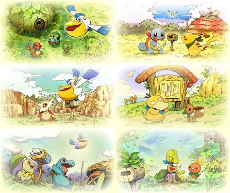 Pokemon Mystery Dungeon DX: Title Illustrations by KesslerStormblade on DeviantArt