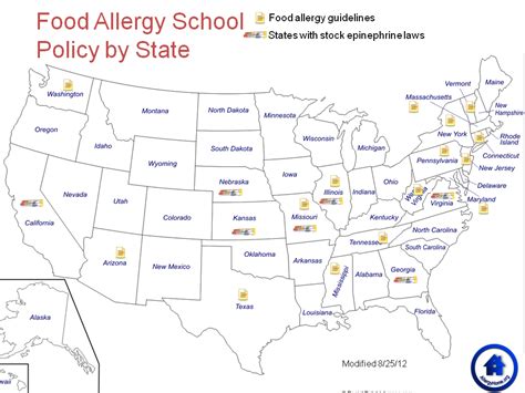 Food allergy map - fs - Schools @ AllergyHome.org