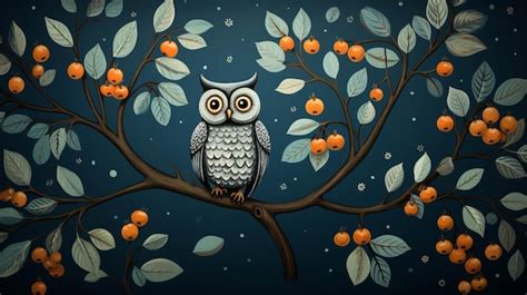 Premium AI Image | owl art HD wallpaper photographic image