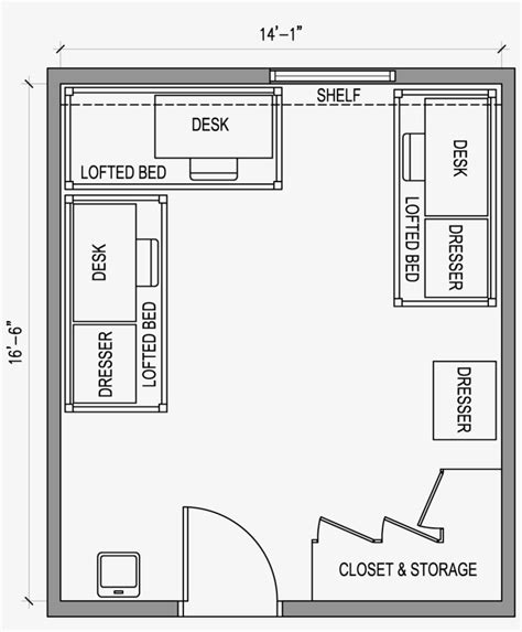 Vector Clipart Furniture Floor Plan Dimensions For A Study Room Transpa Png 1219x1416 Free On ...