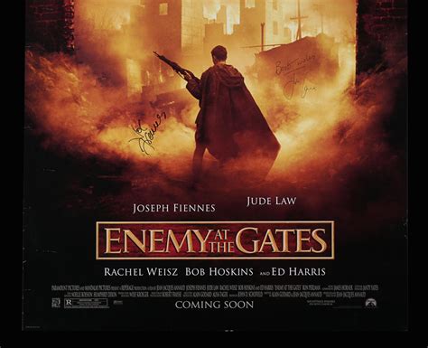 Lot #22 - ENEMY AT THE GATES (2001) - US One-Sheet, 2001, Autographed ...