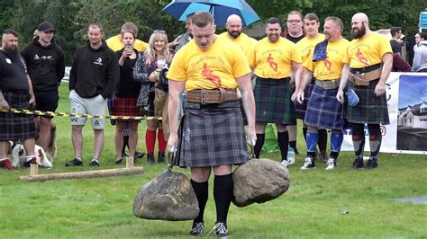 Strongmen take the Nicol Stone carry challenge during 2019 Donald ...