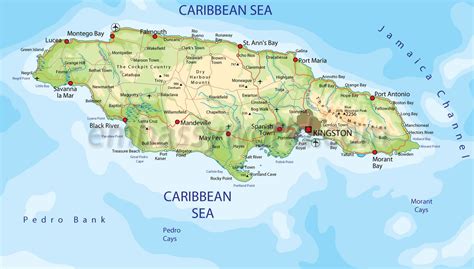 this is just a simple map of jamaica, its a pretty small island compared to the rest of the ...