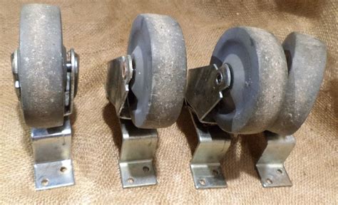 Industrial Cart Wheels Set of 4 Vintage Casters Industrial | Etsy