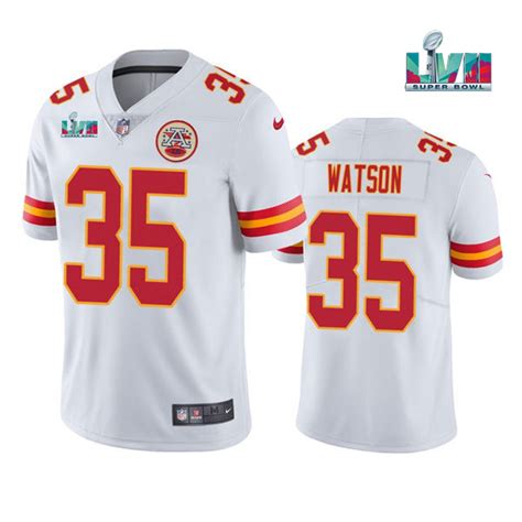 Kansas City Chiefs #35 Jaylen Watson White Super Bowl LVII Patch Vapor Untouchable Limited Cheap ...